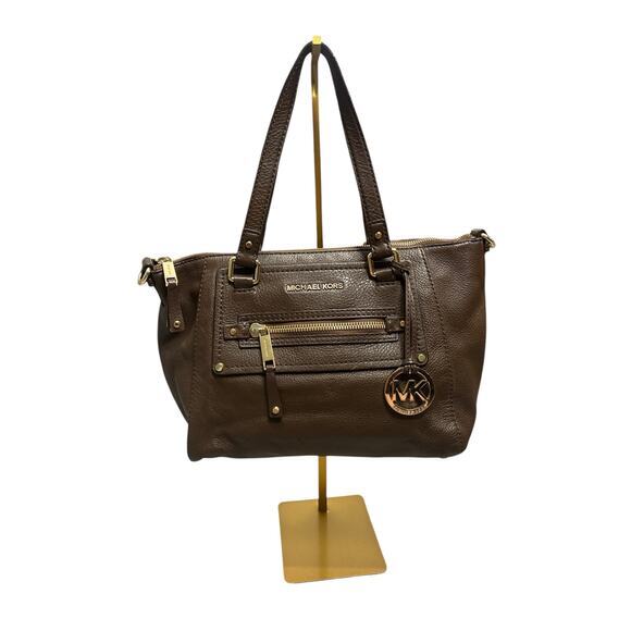Michael Kors Brown Leather Tote Bag Excellent Condition - Picture 1 of 8
